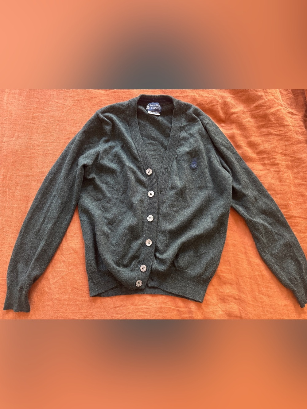 Psycho Bunny Dark Green Cardigan Sweater
